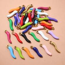 5pcs Enamel Chili Pepper Charms Pendant Multi Colors For DIY Jewelry Making Earrings Necklace Pendants Accessories Findings
