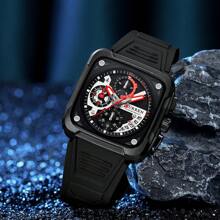 Curren CURREN Top Brand Men's Watches Luxury Square Quartz Wrist Watch Original Waterproof Luminous Chronograph Watch For Men Relogio