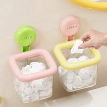 Suction Cup Toothbrush Storage Case Wall Hanging Without Drilling Face Towel Storage Box For Bathroom