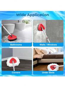 1/2pcs Replacement Mop Head, Compatible With O-Cedar/Easywrew Rotating Mop, Mop Accessory Replacement Head, Super Microfiber Mop Refill