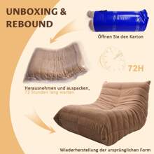 Poltrona da soggiorno, pouf oversize, divano pigro, divano da pavimento, divano singolo
