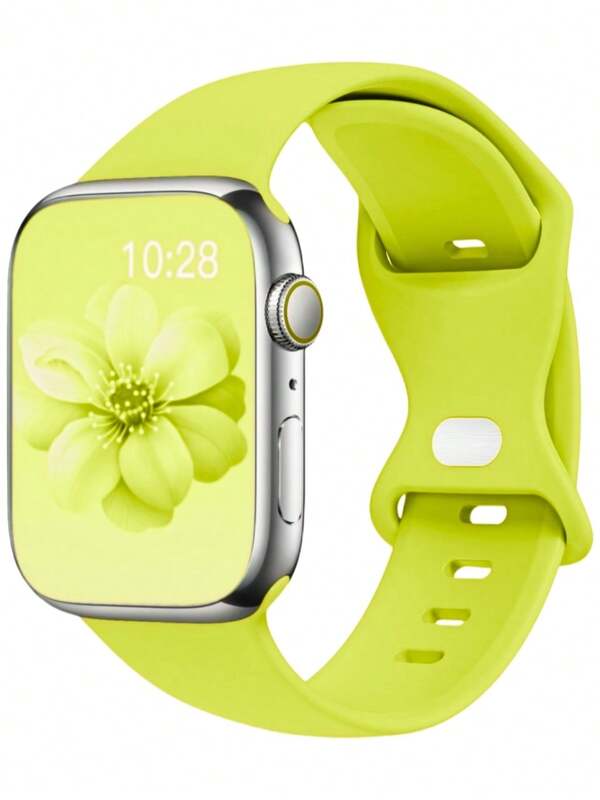 Kids Solid Color Compatible With Apple Watch Band Compatible With Series 10/9/8/SE/Ultra 1&2 (38mm/40mm/41mm/42mm/44mm/45mm/46mm/49mm) - Hypoallergenic Soft Silicone, Non-Slip & Breathable Strap For Boys Girls