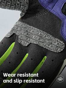 1 Pair Golovejoy Vintage Motorcycle Gloves, Outdoor Riding Thickened Anti-Scratch Durable Motorcycle Gloves, Fashion & Versatile, Unisex - Purple - View 8