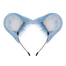 Cute Furry Cat Ear Headband, Playful Bicolor Plush Animal Ear Hair Hoop Decoration