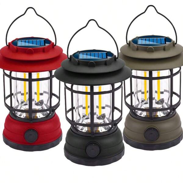 Lampião Camping Solar portátil, COB Light para caminhadas, jardim, viajando TB-2093