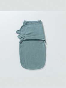 1pc S/M Size Baby Swaddle Wrap, Newborn Muslin Anti-Startle Infant Swaddle Blanket, 4-Layer Crinkle Fabric, Spring/Autumn/Winter - Multicolor - View 17