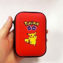 pokemon Nuovo contenitore portacarte Pokémon da 50 capacità, scatola di archiviazione con zip, album, custodia, confezione regalo per collezione di carte Pokémon, custodia nera per gioco di carte
