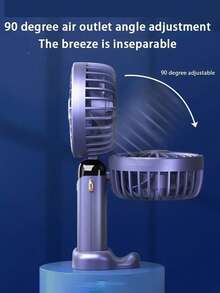 1pc Mini Handheld USB Fan, Unisex Summer Essential, Foldable 5-Blade Design With Lanyard And Stand, 5 Wind Speeds, Low Noise, Portable For Outdoor Travel, Beach, Sports, Office, School, Party,Spring Summer Picks,Brides Maid Gifts,Room,Bedroom Decor,Beach,Travel,For Men,For Women,Vacation,Cute Stuff - Multicolor - View 4