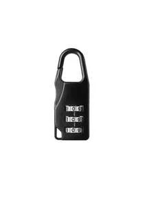 1pc Black Digital Luggage Bag Password Lock Zinc Alloy Travel Padlock Gym Password Lock Long Shape Suitable For Daily Use Travel Essentials Travel Accessories Vacation Summer Holiday Back To School Mini Travel Products - Black - View 4