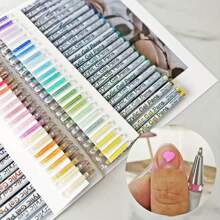 12/24/48pcs 3D Acrylic Gel Pen Waterproof Painting Marker Pen Drawing Gel Liners Quick Dry Pen For Wood, Canvas, Stone, Rock Painting, Nail, Glass, Ceramic Surfaces, Crafts Making Art Supplies Back To School