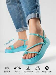 Women Platforms & Wedge Sandals - Baby Blue - View 2