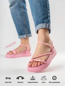 Women Platforms & Wedge Sandals - Baby Pink - View 2