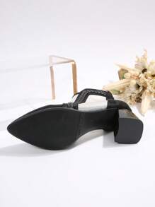 Color-Block French Style Fashionable Versatile Pointed Toe Short Boots, Mesh Hollow Design High Heels, Spring/Autumn New Arrival, Breathable Short Tube