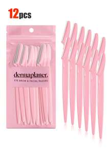 30 piezas. Set de recortador de cejas, recortador de cejas, recortador de cejas de mango largo, herramienta de belleza, utilizado para recortar las cejas, afeitadora, herramienta de exfoliación de precisión recortador de cejas, hoja de afeitadora facial, hoja de recortador de cejas y afeitadora con cubierta protectora, utilizado para eliminar el vello facial y corporal, adecuado para viajes, adecuado tanto para hombres como para mujeres. 1/3/6/12/24 piezas.