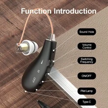 RIKYA Adjustable Volume Rechargeable Hearing Aid Headphones-Durable ABS, USB Charging, Lithium Battery-Polymer, Easy To Carry, Suitable For Sports And Outdoor Activities, Sports Headphones | USB Charging Hearing Aid Headphones, Earplug Headphones