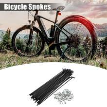 Bicycle Spokes Steel Bike Spoke With Nipples For Most Bicycle - 黑色14G 40件鋼 - 查看 2