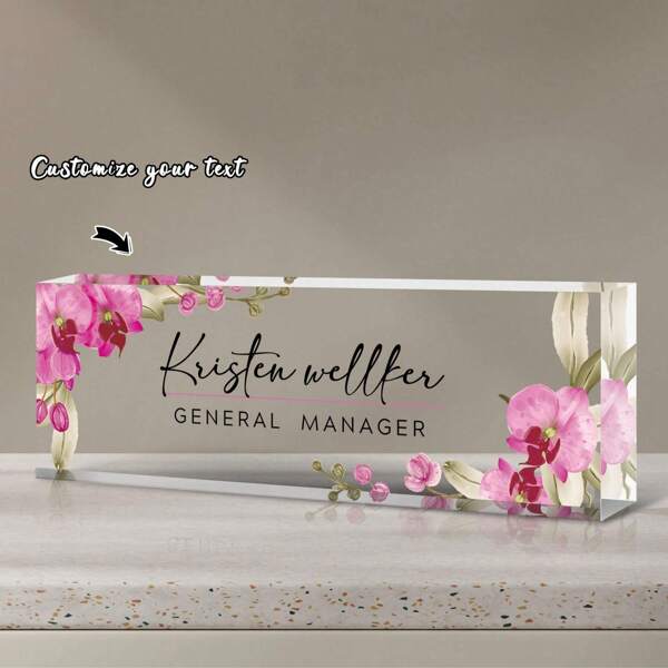 Placa personalizada con nombre de escritorio, placa con el nombre Acrylic para escritorio y decoración de oficina para mujeres y hombres, regalos de la oficina personalizados para jefe, gerente, maestro, enfermera (Orchid de mariposa) de vuelta a la escuela, ornamental, multincalcal, reutilizable, colorido, vintage, lindo, de dibujos animados, moderno, kawaii, personalizado, único, personalizada, pegatinas personalizadas, regalo ideal para él, para trabajadores familiares, trabajadores de regreso a clases, estudiantes de negocios, útiles escolares, escuela secundaria, secundaria secundaria y preparatoria, universidad, sala de espera, aula, dormitorio, campus, preparatoria