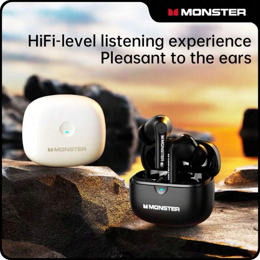 Monster GT16 In-Ear Bluetooth Headphones Bluetooth 5.4 HIFI Sound Quality 24-Hour Ultra-Long Battery Life Low Latency Intelligent Noise Reduction Chat Calmly And Smoothly Strong Compatibility - Multicolor - View 1