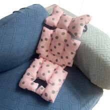 Seat Cushion Pad For Baby Stroller Soft Liner Cushion Breathable, Air Mesh Universal For Jogging Stroller Baby Car Seat Cushion Pink Dots