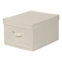 6ss6 Large Canvas Storage Box With Lid Storage Bins Back To School Travel Essentials Room Decor, Home Decor, Bedroom Decor Storage Organization And Storage - large - View 1
