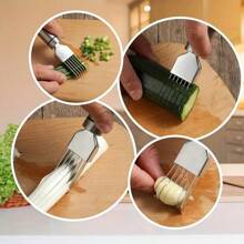 1/3pcs Multifunctional Stainless Steel Vegetable Slicer - Manual Hand-Held Onion Cutter With Multiple Blades For Efficient Slicing - Onion, Garlic, Tomato And Other Essential Kitchen Tools - No Electricity Needed, Vegetable Slicer And Chopper