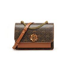 Women's Bag 2025 New Retro Camellia Underarm Chain All-Match Shoulder Messenger Business Trip - Coffee/Brown - View 1