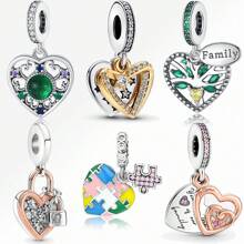 Disney 1 Pc Fashion Mickey Minne Dangle Charm Silver Plated Fit Bracelet Necklace DIY Holiday Gift