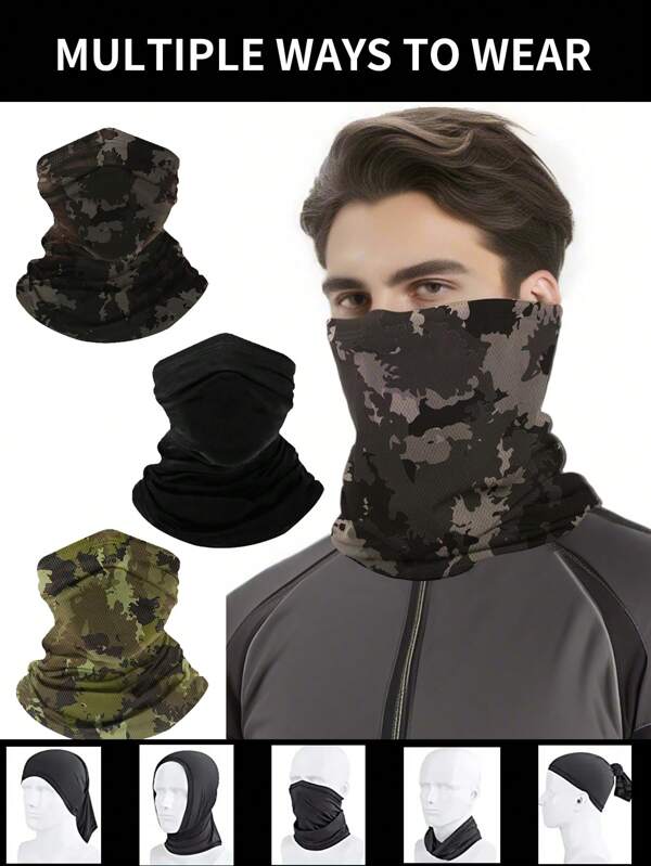 Windproof And Dustproof Multifunctional Mask Scarf For Sports Riding - Protects Against Wind, Dust, And Sun, Breathable And Comfortable