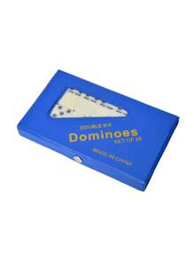 1pc/2pcs Mini Domino Tiles, Portable - Classic Checkerboard Game, - Standard Domino Tile Set 28 Pieces Black Box, Black/Cream Medium Domino Tiles - 1 Set Of 28 Ivory Tiles - Classic Family Game Hardboard Box