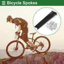Bicycle Spokes Carbon Steel Bike Spoke With Nipples For Most Bicycle - 黑色 205mm 14G 36件碳鋼 - 查看 2