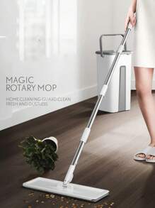 1Set Hand Wash Flat Mop, Elution SeparationEasy Whole Housecleaning, Magicrotary Mop,Home Magic Cleaning Spin 360 Mopwith Bucket Set Wholesale Easy Wet And Dry FloorDust Mops