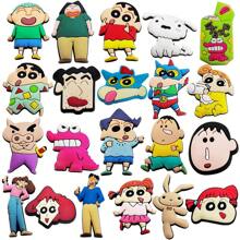 CRAYON SHINCHAN 10/21 Pcs Crayon Shin-Chan Shoe Charms, Cartoon Character Creative 3D Shoe Decoration, Cute Shoe Decorations, DIY Gift, Collectibles, Suitable For Hardcore Fans