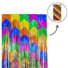 Metallic Curtain With Colorful June Flag - 彩色 - 查看 1