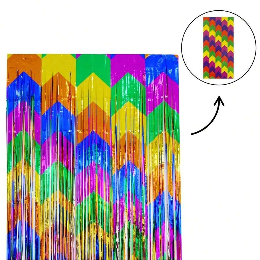 Metallic Curtain With Colorful June Flag - 彩色 - 查看 1
