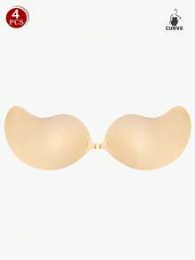 Plus Size Women Invisible Sticky Seamless Bra, Backless Sexy Silicone Adhesive Bra Lift Up Enhancer For Small Bust, Strapless Bra For Dress/Wedding Gown