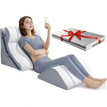 Simpledad Almohadas en de para Dormir, Juegos de Almohadas en Forma de para Camas ortopédicas, Almohadas en Forma de de Espuma de Memoria Ajustables 15 en 1 Después de la cirugía - Camel - Ver 11