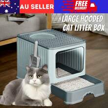 Large Cat Litter Box Self Cleaning Pan Drawer Anti-Splashing PET Cat Potty Tray - Green - View 9