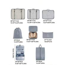 8-pack, Voyage, koffer, Sac de Voyage, reisopbergset, geschikt voor kleding, schoenen en toiletartikelen - duurzame polyestervezel, handwasbaar, ideaal voor zakenreizen en vakanties, onmisbaar op vakantie | Modieuze reisuitrusting | Duurzame stof, reisopbergtas, set beautytassen
