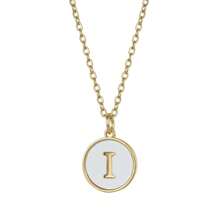 Initial Opal Letter Necklace Jewelry Gifts For Women, Gold Plated Alphabet Opal Pendant Necklace Round Disc Initial Necklace Engraved Letter Necklace With Adjustable Chain Pendant Enhancers For Women And Girls Fashion Style Jewelry