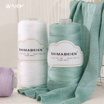 300g, 1800m Mulberry Silk Charcoal Lace Yarn For Knitting & Crocheting Vest, Shawl, Sweater Handcraft, Spring & Summer Lace Yarn, Soft And Skin-Friendly 300g