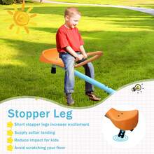 360° Rotating Kids Seesaw - 2-4 Seat Teeter Totter For Toddlers Age 2-5, Heavy Duty Outdoor Playground Equipment,Age 2+ - Baby Blue - View 4