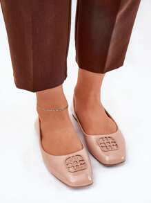 Ballerine eleganti laccate da donna con dettagli decorativi, Vinceza 17377