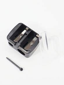 4 pezzi Temperino per matita occhi e sopracciglia con doppio foro, design a doppio foro mini e pratico, accessorio per il trucco, economico, decorazione per la stanza, vanità, viaggio, camera da letto, accessori per il trucco, economico, riempimento calze natalizie, trucco, strumenti per il trucco, roba economica, regali, regali per donne, regali di Natale