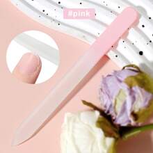 5/1PC Glass Nail Files, Glass Fingernail Files Professional Manicure Tool For Natural Nails, Gradient Color Buffer Nail Care For Salon Gift (Macaron Color)