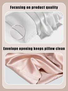 Luxurious Silky Soft Pillowcase - Breathable Skin-Friendly Cool Feel, Solid Color With Envelope Closure - Machine Washable Bedding Washed Silk Pillowcase Single Ice Silk Satin Silk Faux Silk Pillowcase Christmas Gift