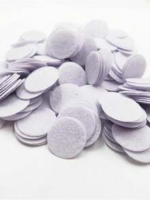 100 piezas 2,5mm tela de fieltro flor , redondo con fondo plano para DIY elaboración , blanco - Blanco - Ver 7