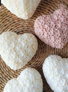 DIY Floral Heart-Shaped Silicone Candle Mold - For Home Decor, Plaster