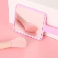 1pc Minimalist Aesthetic Hand Held Plastic Mirror, 4.334" X 2.561", Princess Vanity Mirror For Wedding, Party, Evening, Stage, DIY Painting On Back, Makeup Mirror For Home & Travel,Makeup,Cheap,Room Decor,Vanity,Travel,Bedroom,Makeup Accessories,Mirror,Vanity Mirror,Mini Mirror,Compact Mirror,Mirror Small,Hand Mirror