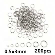 100/200个 3-10mm 不锈钢金色开口圈 DIY 首饰配件 单环开口圈 - Jump rings - 查看 17