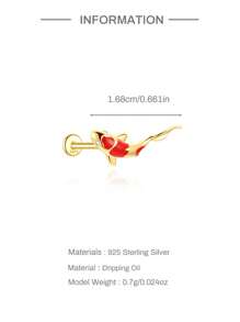 1Pc Tiny 925 Sterling Silver Cartilage Helix Piercing Stud For Women Minimalist Stud Earring Perfect For Daily Wear Bridal Jewelry Fine Jewelry